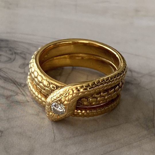 Oriental 20ct Diamond Snake Ring