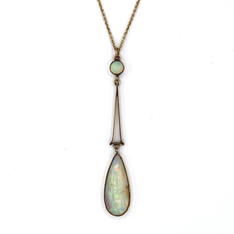 Pear Shaped Opal Negligee Necklace | The One That Got Away | Jenny ...