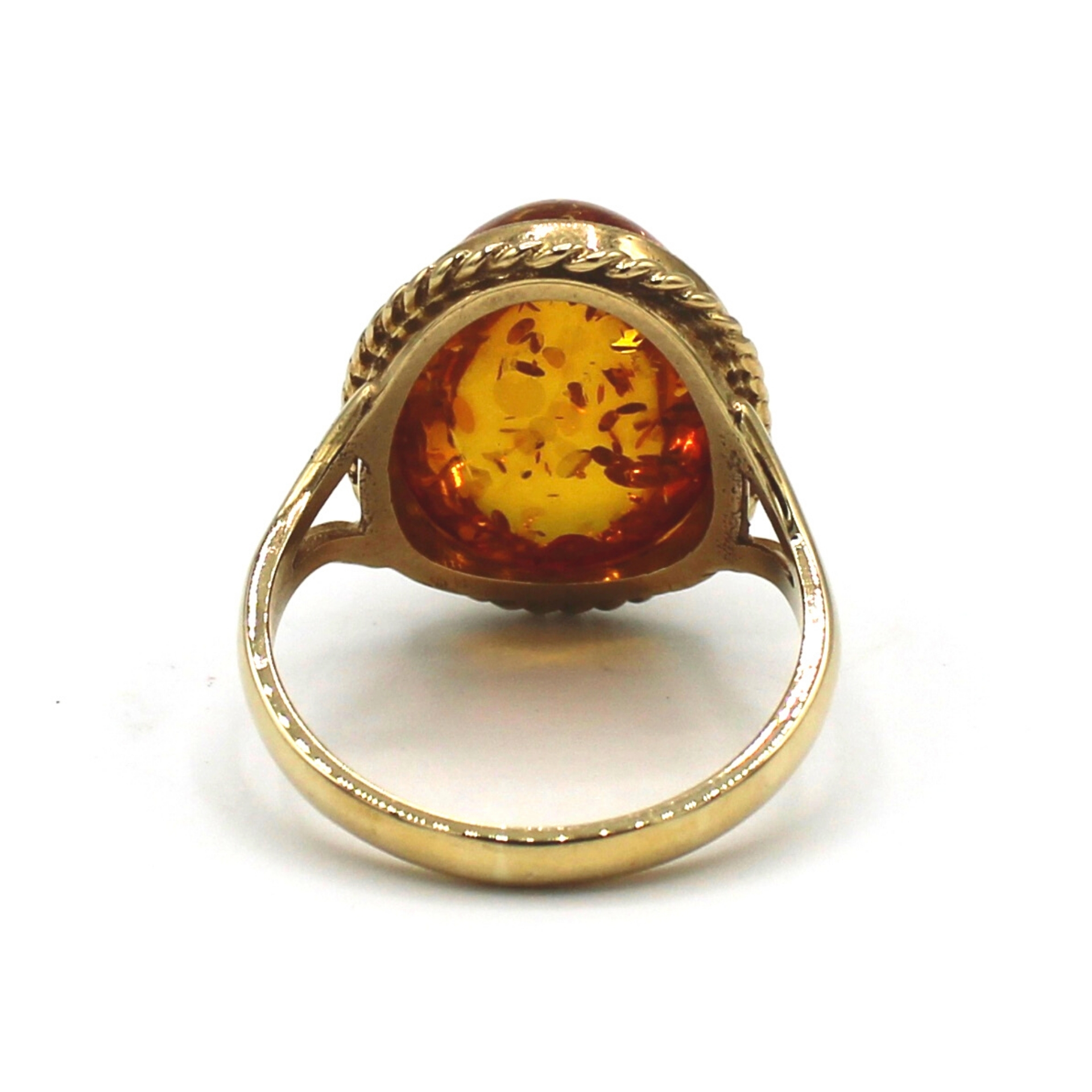 Double Baltic Amber Stone Ring Design – Discover Amber