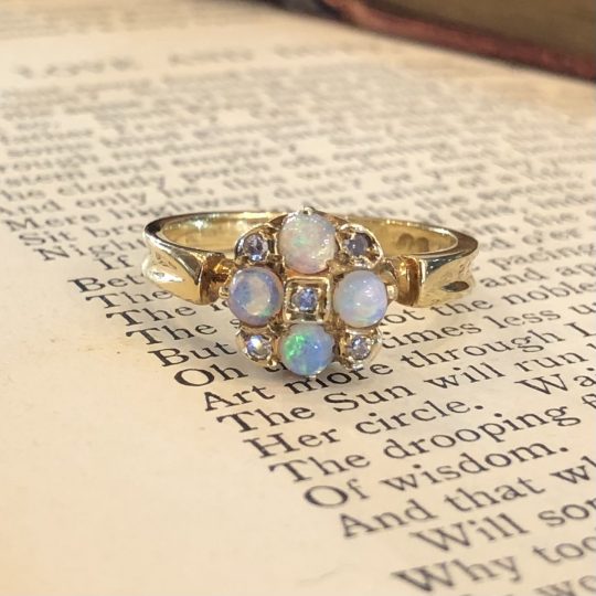 Old Cut Diamond & Opal Ring