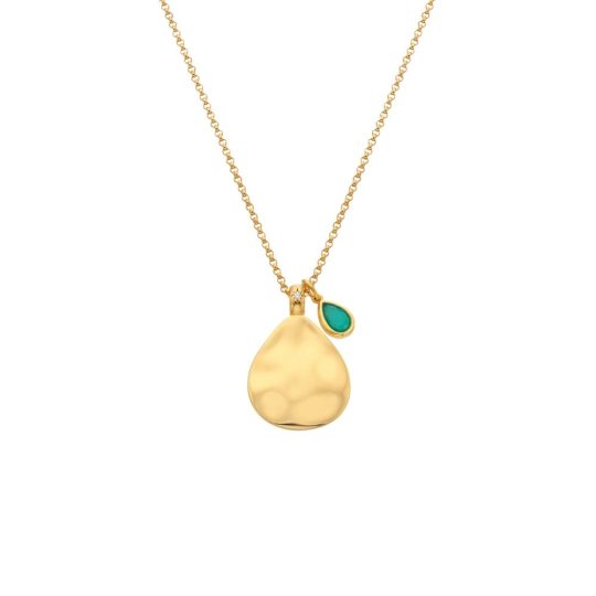 Hot Diamonds September Birthstone Teardrop Pendant - Yellow Gold Plate